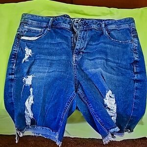 Cut up Jean shorts